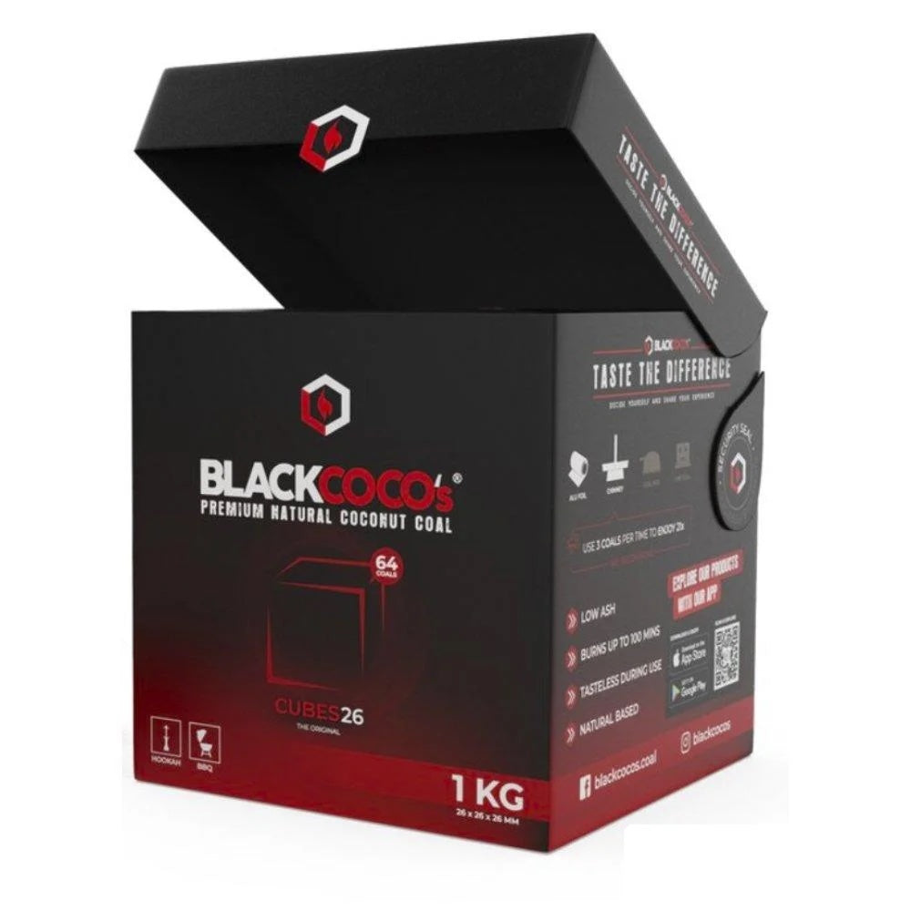 Blackcoco Houtskool 1kg Blokjes 26mm